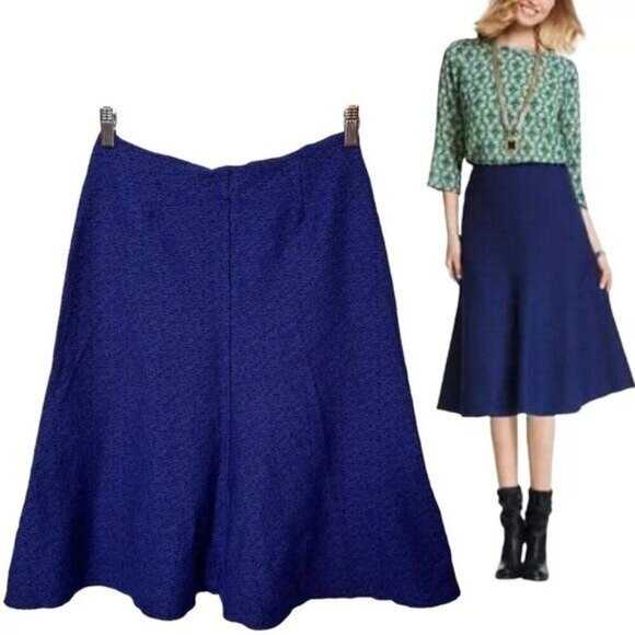 CAbi Skirt Blue Tulip Flare Style 3097 A Line Womens Size 4 - Picture 1 of 8